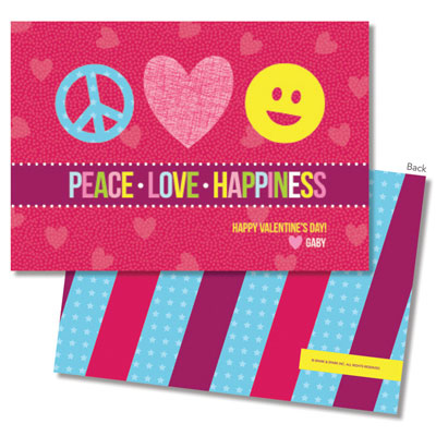 Spark & Spark Valentine's Day Exchange Cards - Peace Love & Happiness Spark & Spark Valentine's Day Exchange Cards - Peace Love & Happiness